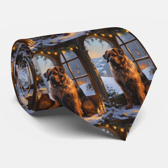 Corbata Bouvier des Flandres con vacaciones de Navidades i (Enrollado)
