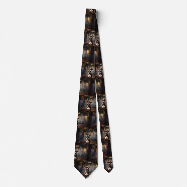 Corbata Boxeador de Halloween aterrador (Anverso)