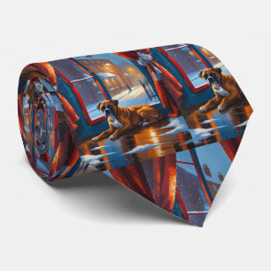 Corbata Boxer con Luces de Navidad Fiesta