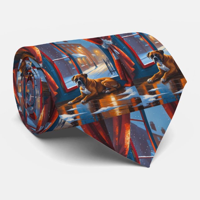 Corbata Boxer con Luces de Navidad Fiesta (Enrollado)
