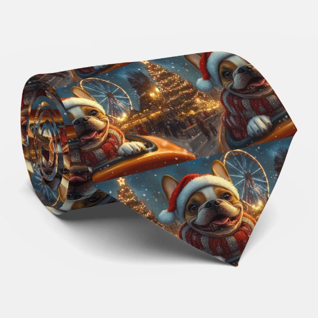 Corbata Boxer Dog Roller Coaster Navidades (Enrollado)