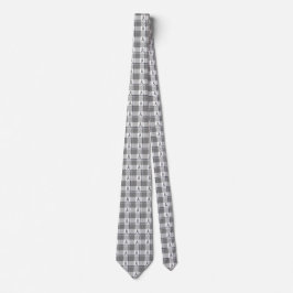 Corbata Brain Cancer Awareness Plaid Gray Ribbon