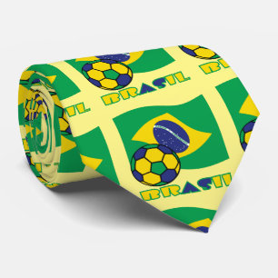 Corbata Brasileiro Futebol e Bandeira