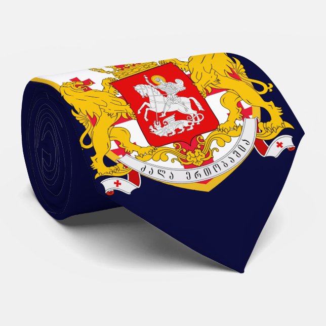 Corbata Brazo de la capa de la bandera de Georgia (Enrollado)