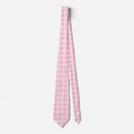 Corbata Breast Cancer Awareness Plaid Pink Ribbon