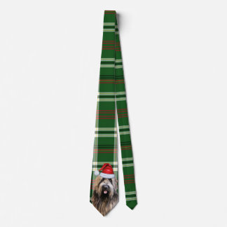 Corbata Briard Shepherd Dog y Green Plaid Navidades