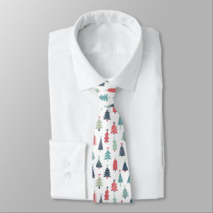 Corbata Bright Festive Christmas Tree Pattern