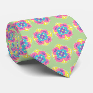 Corbata Bright Pastel Lotus Rangoli