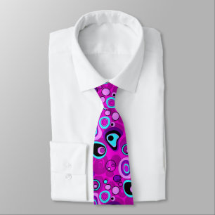 Corbata Brillante, abstracto, de cuello magenta