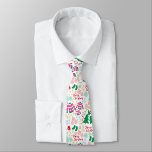 Corbata Brillante patrón de Navidades felices
