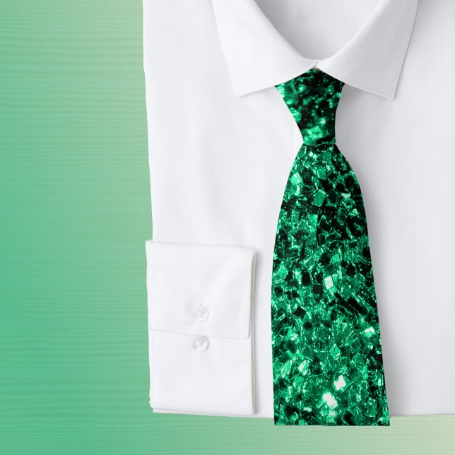 Corbata Brillo falso verde esmeralda (Subido por el creador)