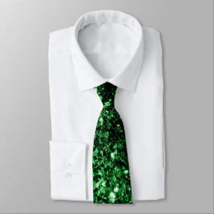 Corbata Brillo falso verde oscuro