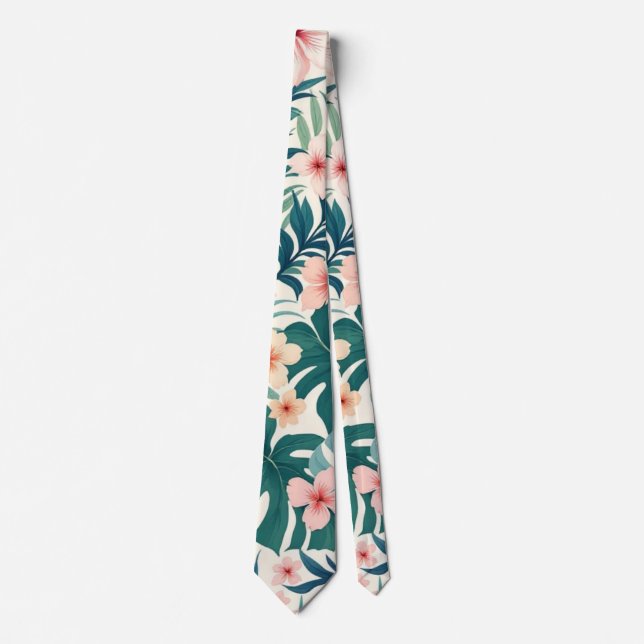 Corbata Brisa Botánica - Ti De Cuello De Patrón Floral Tro (Anverso)