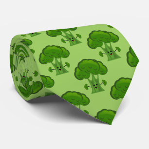 Corbata Brócoli verde feliz