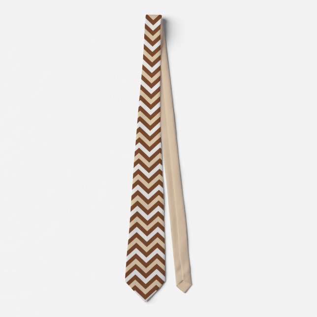 Corbata Brown and beige chevron (Anverso)