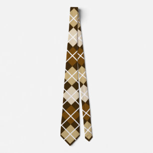 Corbata Brown Argyle Tie