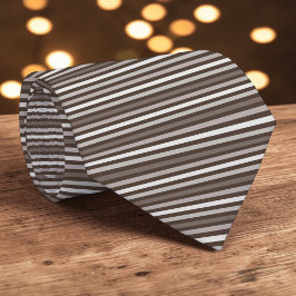 Corbata Brown Color Stripes Necktie