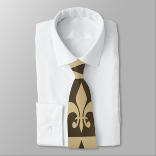 Corbata Brown Fleur de lis