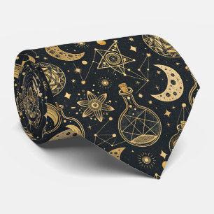 Corbata Brujería Celestial - Luna Dorada, Frascos de Pocio
