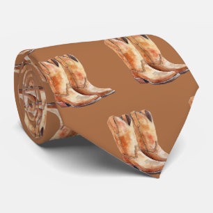 Corbata Brujo marrón fuerte Boots Corazón de cuello