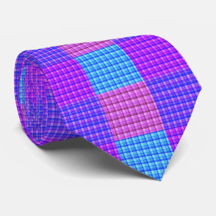 Corbata Bubblegum Tartan Print,