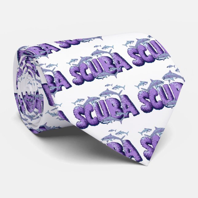 Corbata Buceador de Scuba de Tiburón (Enrollado)