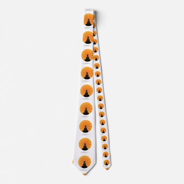 Corbata buddha en el amanecer, budismo, zen, (Anverso)