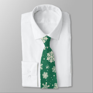 Corbata Buddy the Elf Snowflake Pattern
