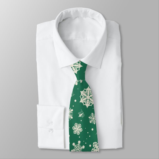 Corbata Buddy the Elf Snowflake Pattern (Atado)