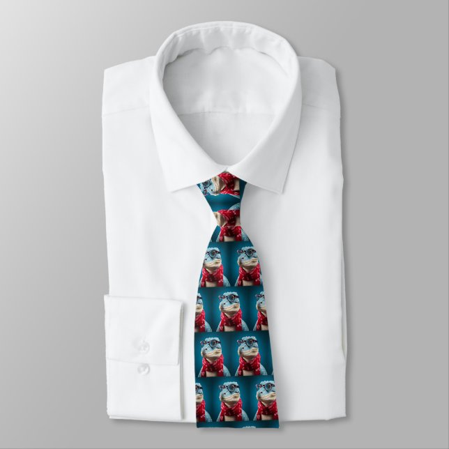 Corbata Bufanda de Navidad de Dinosaurio de Navidad (Atado)