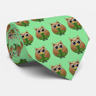 Corbata Búho Gusano de Libro Lindo Leyendo Patrón de Dibuj