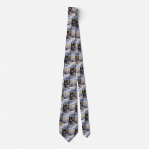 Corbata Bulldog Deja que nieve Navidad Cepillado