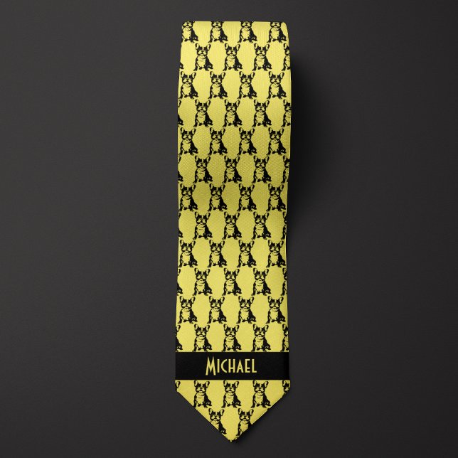 Corbata Bulldog francés amarillo limón (Subido por el creador)