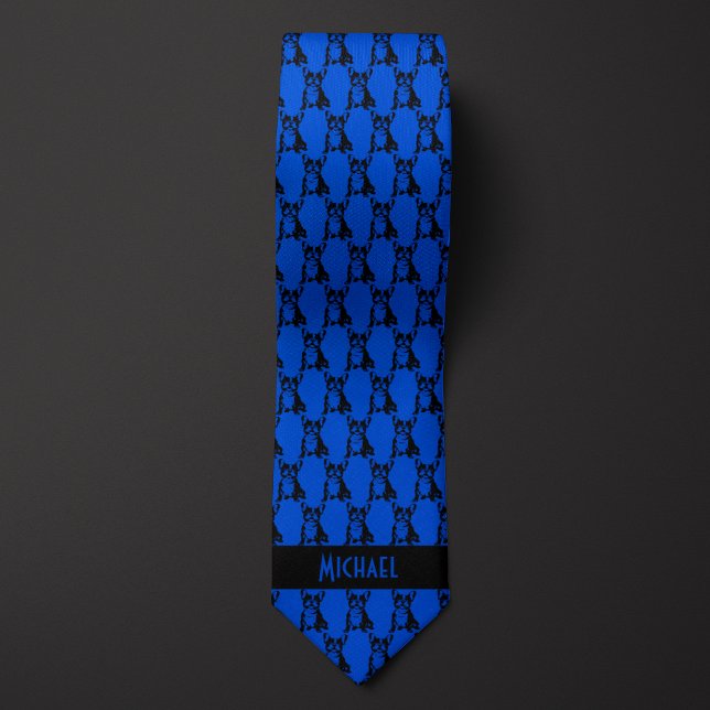 Corbata Bulldog francés azul cobalto (Subido por el creador)