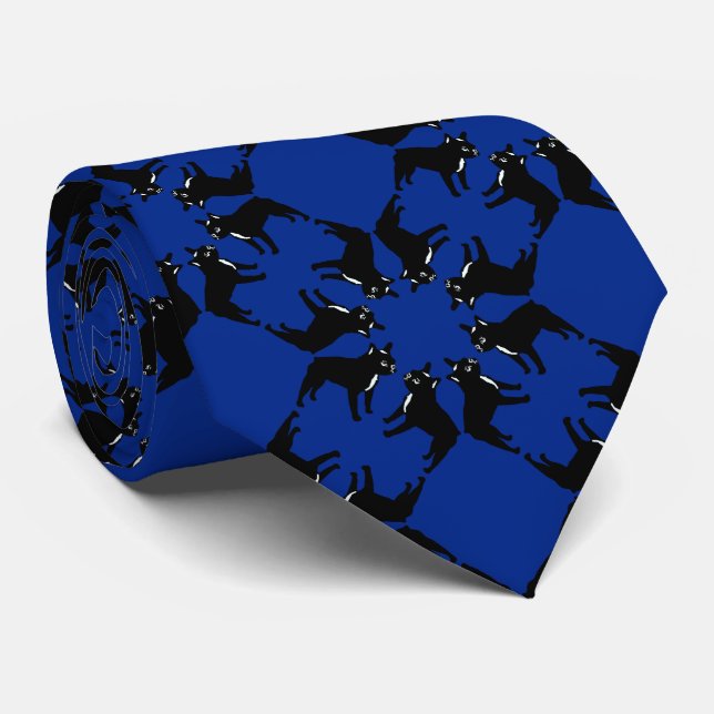 Corbata Bulldog Francés bw sobre naranja (Enrollado)