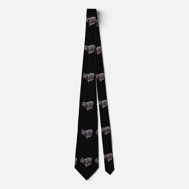 Corbata Bulldog Francés Corriendo (Anverso)