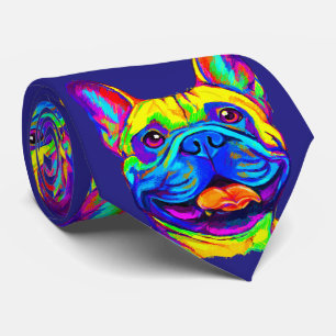 Corbata Bulldog francés en colores