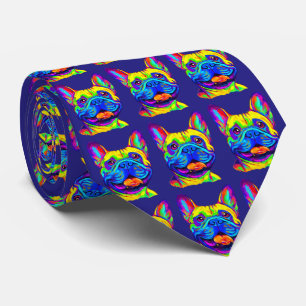 Corbata Bulldog francés en colores