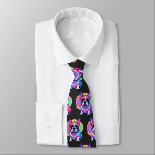 Corbata Bulldog Francés Popart