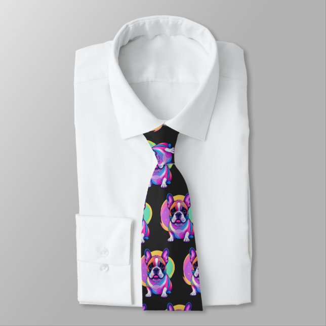 Corbata Bulldog Francés Popart (Atado)
