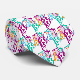 Corbata Bulldogs franceses coloridos