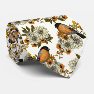 Corbata Bullfinch en florales otoñales 2