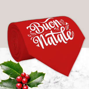 Corbata Buon Natale italiano Feliz Navidad