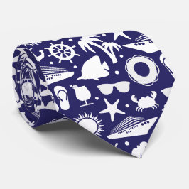 Corbata Buque de crucero Armada Náutica Patrona Azul y Bla