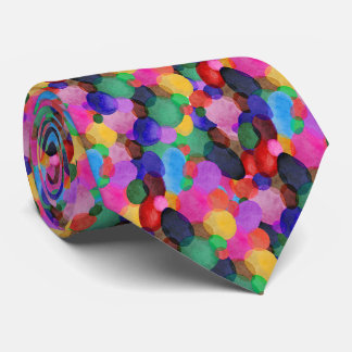 Corbata Burbujas de color acuarela con patrones
