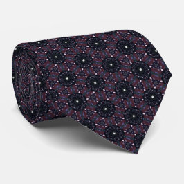 Corbata Burgundy and Black Star Neck Tie