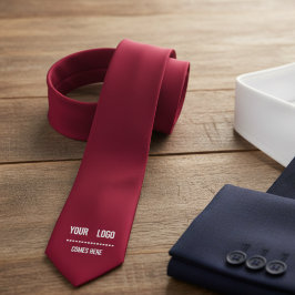 Corbata burgundy color sólido - agregar logotipo