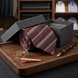 Corbata Burgundy de lujo y Regimental Texturizado en Carbó