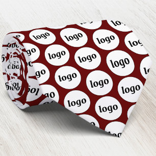 Corbata Burgundy de Negocios con Logo Simple