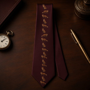 Corbata Burgundy Gold Fox Country Heritage